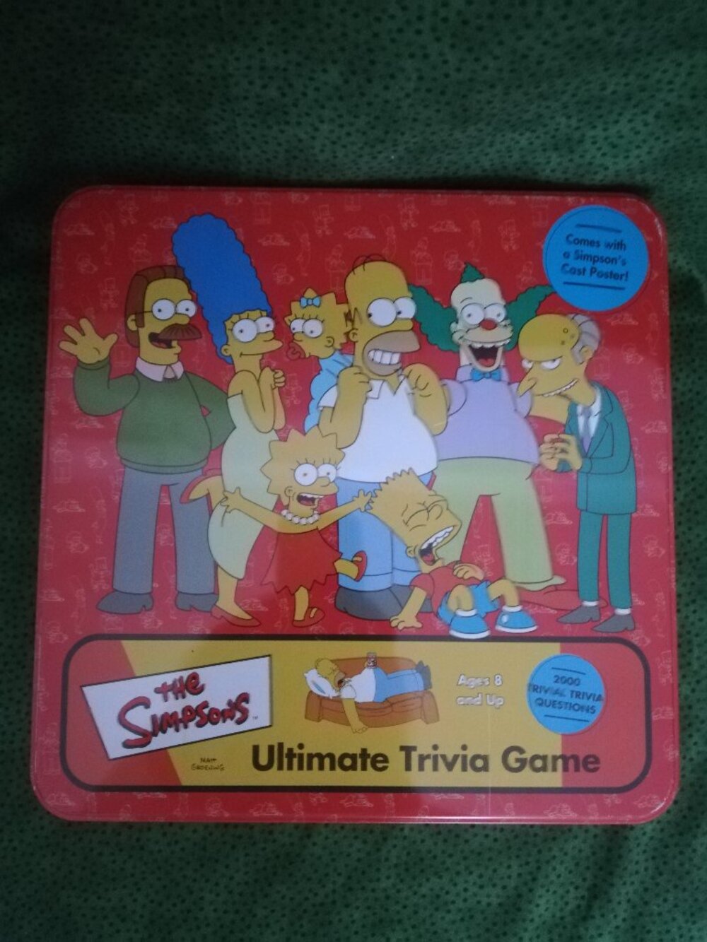 2002 Simpsons Ultimate Trivia Game Cardinal